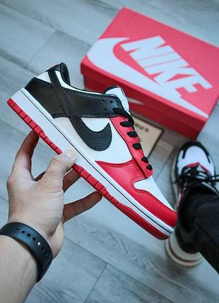 Кросівки nike sb dunk low black-red