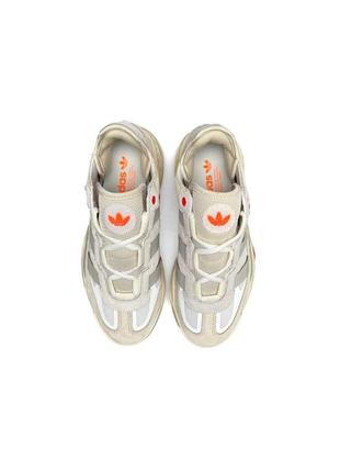 Женские кроссовки бежевые с оранжевым adidas niteball beige orange w6 фото