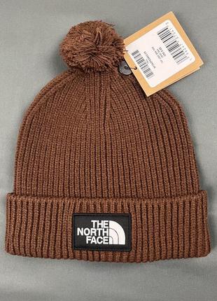 Шапка the north face logo box pom оригинал