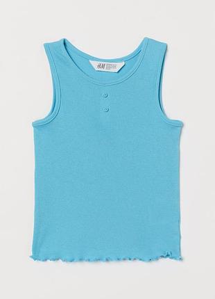 Лето 2020 стильные хлопковые майки h&m девочкам 6-8 и 8-10 лет