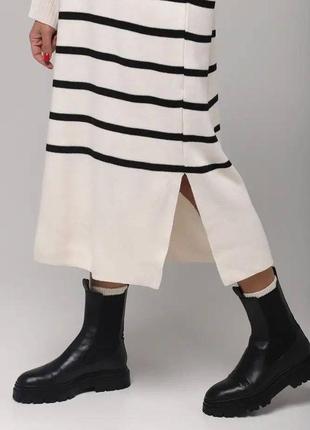 Довга тепла вʼязана сукня міді максі в рубчик,женское длинное вязаное платье миди макси тёплое в рубчик в смужку в полоску длинное довге4 фото