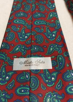 Високоякісна стильна брендова краватка misto seta made in italy 🇮🇹7 фото