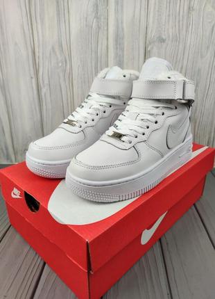 Кроссовки зимние nike air force 1 high winter white