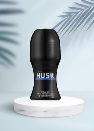 Avon дезодорант-антиперспірант з кульковим аплікатором musk marine avon