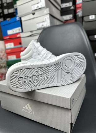 Белые кроссовки кеды ботинки adidas hoops mid 3.0 новые оригинал6 фото