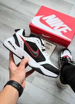 Кроссовки nike air monarch white-red
