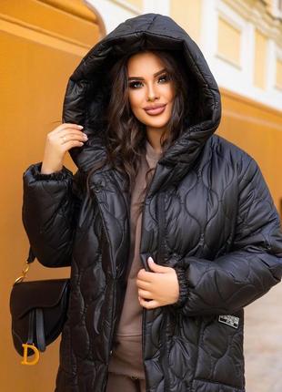 Жіноча тепла зимова куртка,пуховик,пальто,женская тёплая зимняя куртка,пуффер,стьобана,довге3 фото
