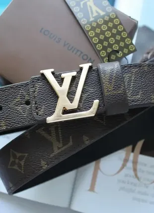 Жіночий шкіряний ремінь коричневий louis vuitton1 фото