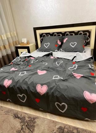Постільна білизна бязь сердечка