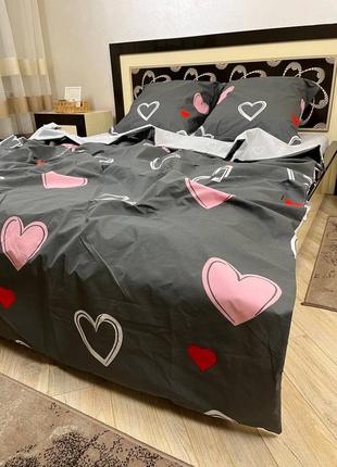 Постільна білизна бязь сердечка