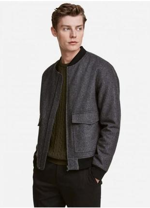Теплая куртка бомбер h&m
