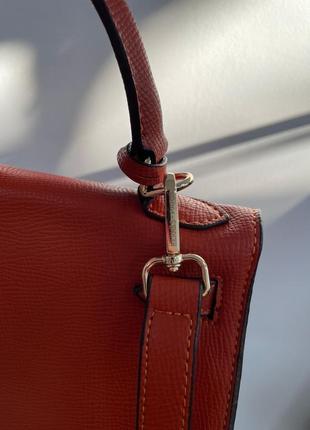 Сумка сумочка hermès kèlly bag mini hermes оранжева чорна коричнева маленька стильна еко шкіра7 фото