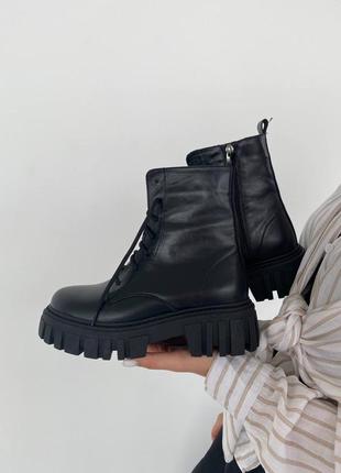 Стильные женские кожаные ботинки, зимние сапоги, натуральная кожа, зима, 36-37-38-39-4010 фото