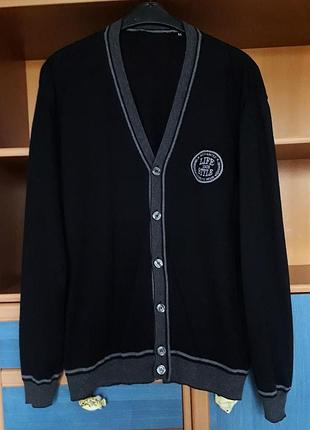 Тонка, але тепла кофта, джемпер, 52-54, бавовна, шерсть, акрил, authentic denim