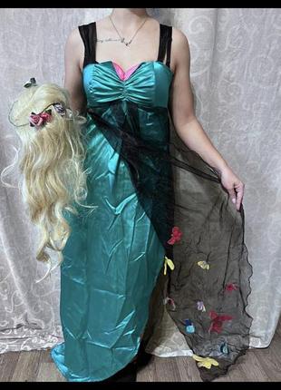 Карнавальне плаття костюм лісова принцеса мучка та перука