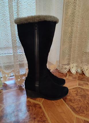 Сапоги сапоги замш зима2 фото