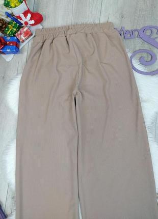 Женские широкие штаны на резинке пудрового цвета размер l5 фото