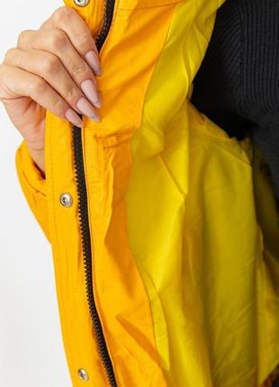 Куртка женская из эко-кожи на синтепоне, цвет желтый, 129r28106 фото