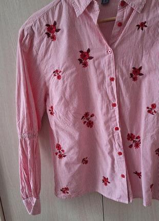 Укорочена блуза з вишивкою3 фото