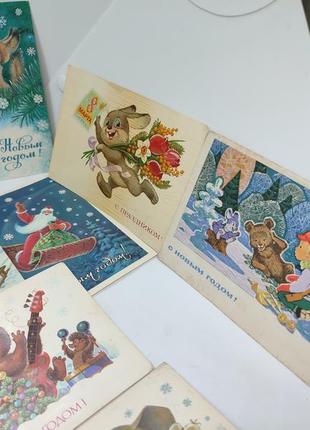 Советские открытки для приветствия сср художник в. зарубин приветствую с новым годом с днем рождения с 8 марта4 фото