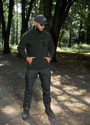 Флісова кофта вафелька олива military