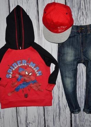 3 г фирменная кофта батник кенгурушка толстовка marvel spider man человек паук