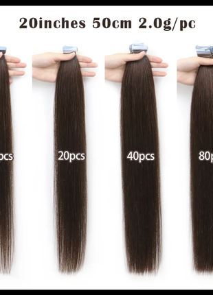 Натуральные волосы на наклейках