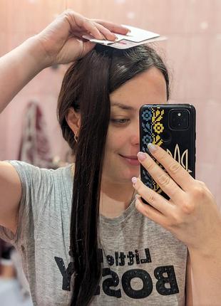 Натуральные волосы на наклейках