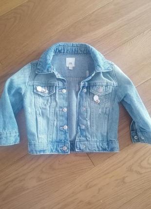 Джинсова куртка river island для дівчинки