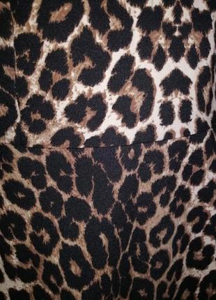🧡🧡🧡красивая "леопардовая" майка, топ, блузка с баской new look🧡🧡🧡5 фото