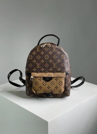 Жіноча сумка louis vuitton palm springs backpack brown/camel1 фото