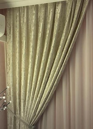 Бежевые, роскошные шторы 😍