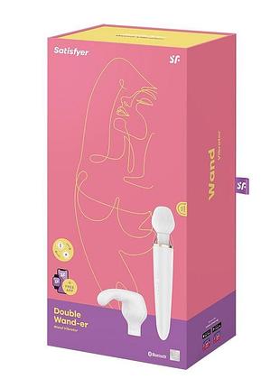Смарт вибромассажер со сменной головкой satisfyer double wand-er 6