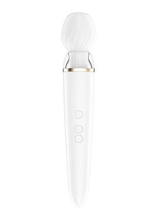 Смарт вибромассажер со сменной головкой satisfyer double wand-er 3