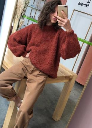 Базовый свитер оверсайз из шерсти альпака6 фото