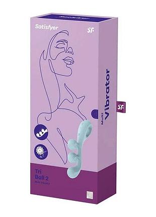Универсальный вибратор satisfyer tri ball 2, 3 мотора, гнется 7