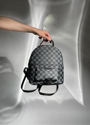 Женская сумка louis vuitton palm springs backpack grey chess7 фото
