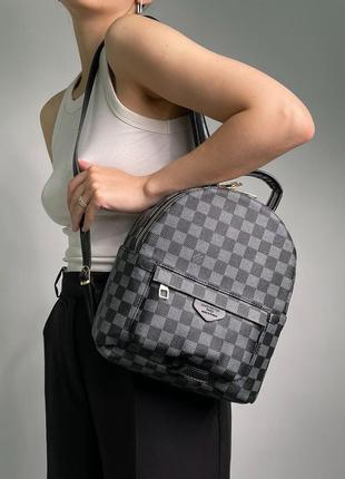 Женская сумка louis vuitton palm springs backpack grey chess6 фото