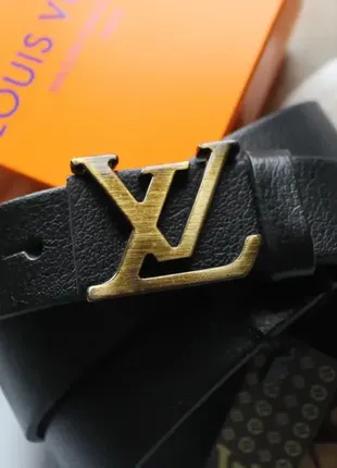 Женский кожаный ремень louis vuitton черный. ширина 3см.