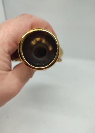 Свечник на одну свечу золотого цвета золотистый керамический фарфор фарфор фарфоровый