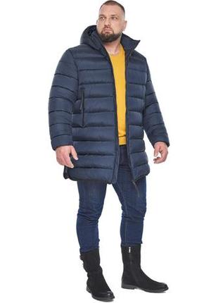 Классическая мужская тёмно-синяя куртка большого размера модель 53661