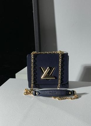 Жіноча сумка louis vuitton medium twist mm epi leather blue8 фото