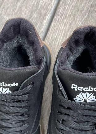 Ботинки кожаные зимние мужские reebok кроссовки мужские из натуральной кожи утепленные шерстью высокие4 фото