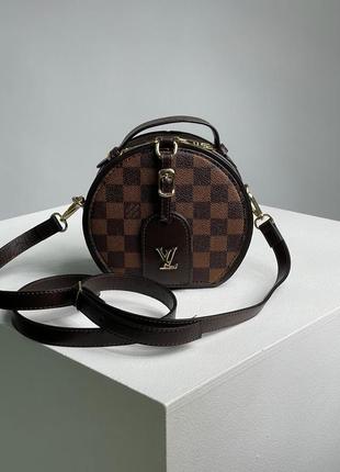 Жіноча сумка louis vuitton petite boite chapeau brown chess