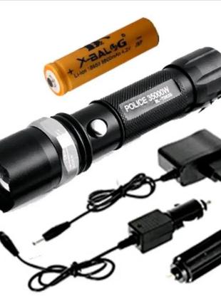 Ліхтарик тактичний ручний bailong 8626 / ліхтарик bl / кишеньковий ліхтар із bo-280 usb зарядкою10 фото
