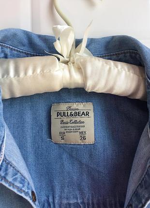 Джинсовая рубашка pull&bear 4