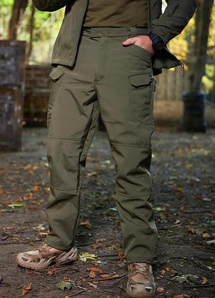 Штани зимові soft shell esdy олива