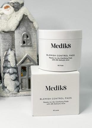 Medik8 blemish control pads - медік 8 медікейт падси подушечки з саліциловою кислотою