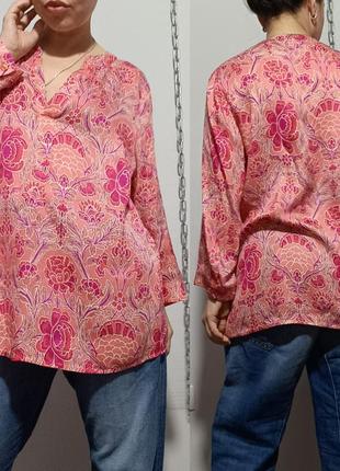 Peter hahn женская атласная блузка с рукавами 3/4

, m2 фото