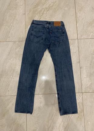 Джинсы классические levis 501 levi's premium штаны синие6 фото